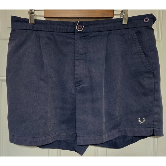 Fred Perry Golf Shorts Vintage Mens Size XL Navy Blue 34-36 - Picture 1 of 4